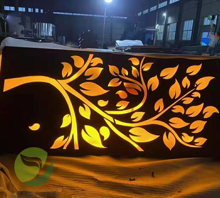 洛扎耐候钢板灯箱